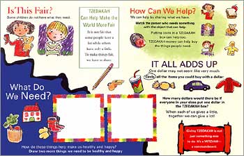  [inside spread from Let's Discover Mitzvot] 