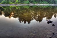 reflection in a river reflection in a river